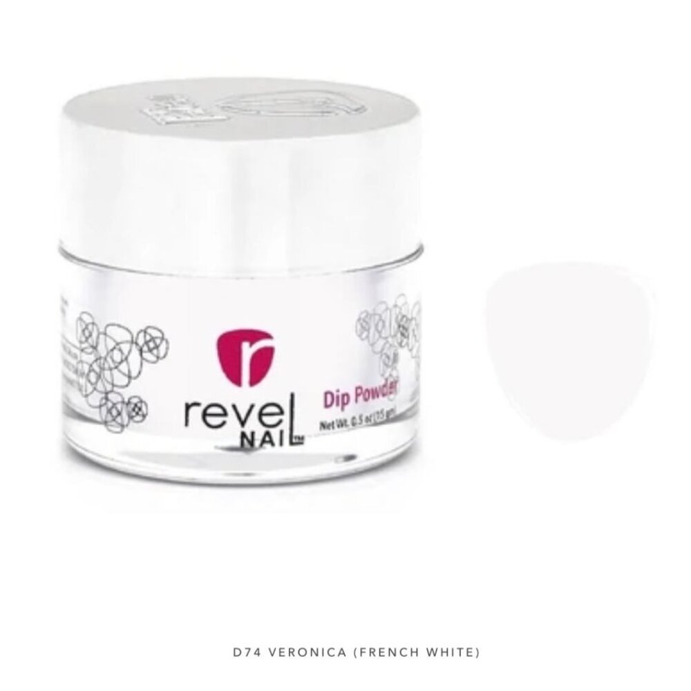 Revel Nail D74 "Veronica (French‎ White)" 0.5 oz. Dip Powder